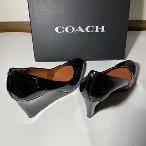 Coach Patent Leather Wedges